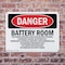 Signmission Battery Room Authorized Personnel Only Danger Sign, Plastic, 14in W x 10in L, 2PK OS-2PACK-DS-P-1014-L-1843 - alternate 8